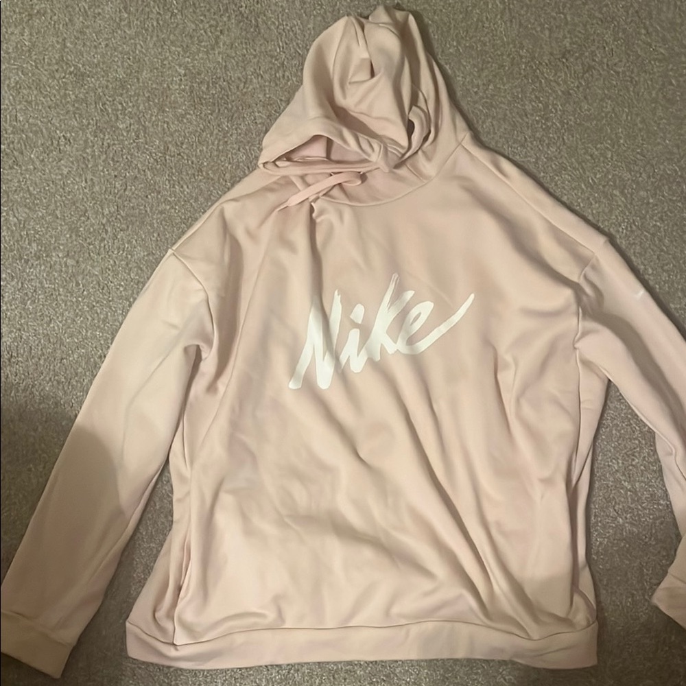 Nike Light Pink Hoodie with White Logo